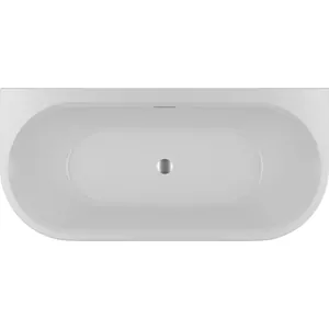 Ванна акриловая RIHO BACK2WALL 184x84 LED с подсветкой, овальная, пристенная B089002005