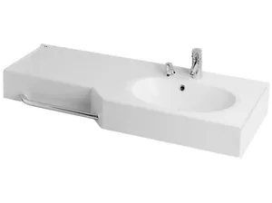 Раковина Aquaton 2/1270 1A70123WOT01R 1270х500х140 мм, правая с навесами и диспенсором, белая