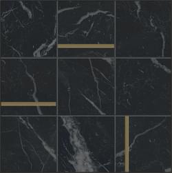 мозаика Anima Futura Unique Black Composizone N Brass 30x30