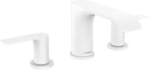 Смеситель Hansgrohe 75033700 для раковины на 3 отверстия, излив 90, слив.гарнитур, мат.белый