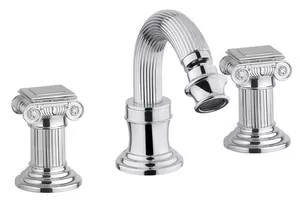 Смеситель CEZARES -BBS2-01-O для биде, 3 отверстия, донный клапан, хром/ручки металл