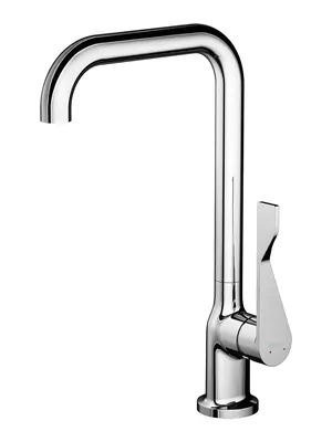 Смеситель для кухни Aquatek AQ1083CR однозахватный, поворотный излив 320,3мм, цвет: хром