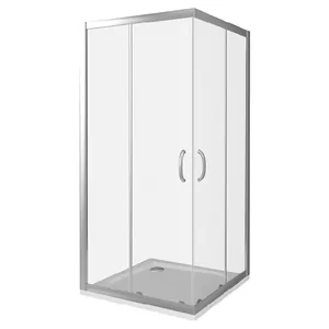 Уголок душевой GOOD DOOR BAS CR -80-C-CH (80х80) квадратный, стекло прозрачное 6мм