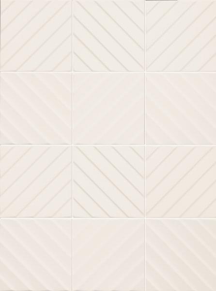 декор 4D Diagonal White 20x20