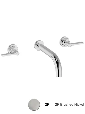 Смеситель для раковины CISAL встраиваемый, двухзахватный, на 3 отв., никель мат. GL0135102F