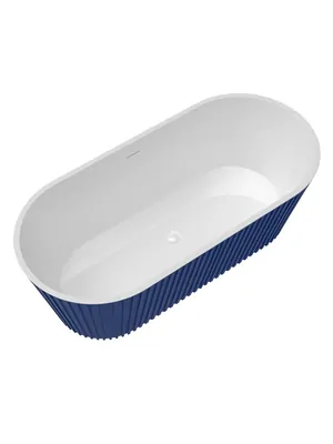 Ванна акриловая отдельностоящая toHit 1700х800х580, синий матовый, овальная, TH08-031703
