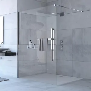 Душевая стенка HUPPE Walk-In 1100х2000 левая, проф.хром/прозрачное Anti-P DT0001.C91.322