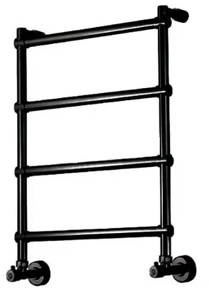 Полотенцесушитель водяной Margaroli Sole 442-4 (720х535) черный матовый, 4424704BLN