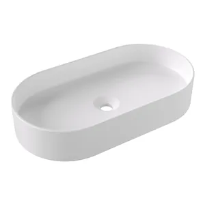 Раковина накладная Alice 650х350х120 Aliglaze+, без отверстия под смес., белый мат. 31120109