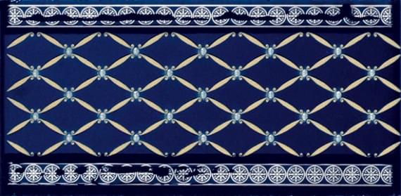 бордюр Noblesse Cenefa Delis Cobalto Silver 9.2x20