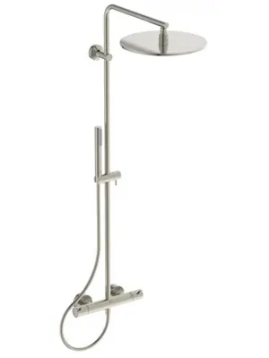 Душевая система Ideal Standard T125 смеситель термостат, верх./ручной душ, серебро A7589GN