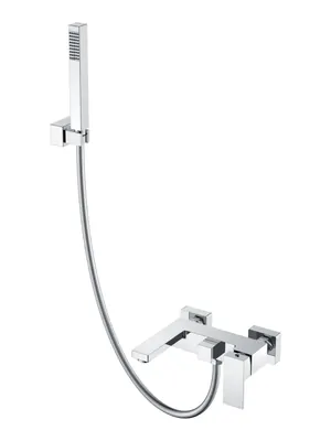 Смеситель Boheme 473-CR для ванны/душа, настенный, однозахватный, с ручным душем, хром