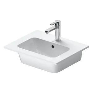 Умывальник DURAVIT 530х430х180 отверстие под смеситель, перелив, белый 2336530000