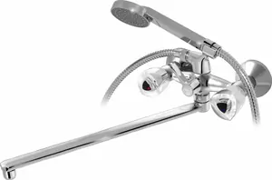 Смеситель для ванны VARION Armaturen 1019 14 2 керам. перекл, керам. кр., плоский излив 400мм