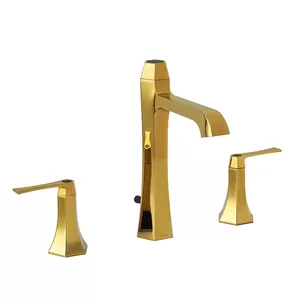 Смеситель для раковины CISAL на 3 отверстия, донный клапан, золото+черный матовый CF0010607C