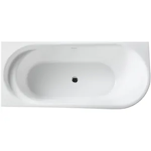 Ванна акриловая BelBagno BB410-1500-780-L 1500x780x600 угловая, овальная, слив-перелив, белая