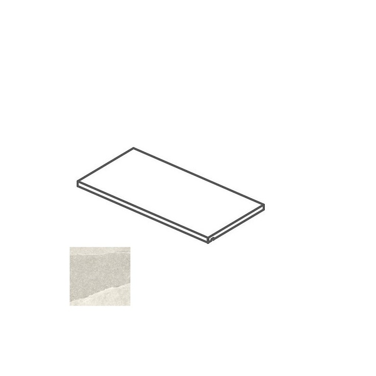 Impronta italgraniti Shale SL02D5A Gradone Angolare  Assemblato Dx Sand 30x120 матовая