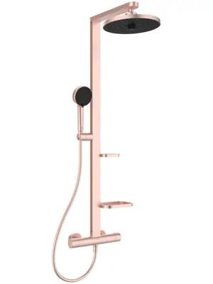 Душевая система Ideal Standard BD583RO термостат, верхний/ручной душ, алюминий, золото розовое