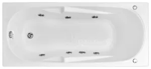 Ванна акриловая BAS 1700х700 прямоугольная, каркас, без слива-перелива, с г/м FLAT