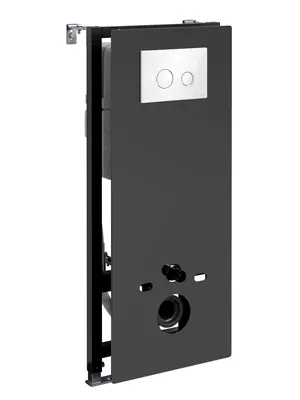 Инсталляция для унитаза WasserKRAFT с клавишей смыва, цвет:белый/черный 20TLT.010.ME.BL.WH01