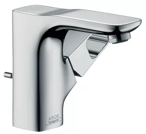 Смеситель Axor 11025 для умывальника однозахватный низкий, донный клапан, излив 114 мм,хром