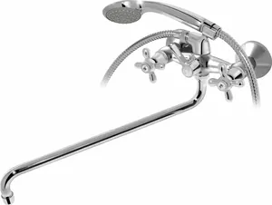 Смеситель для ванны VARION Armaturen 1018 22 2 керам. перекл., керам . кр., кругл. излив 400мм