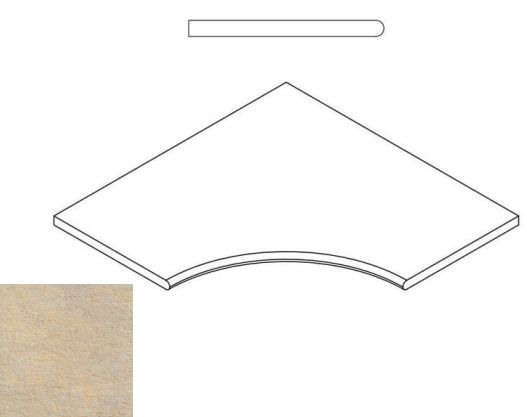 District X2 Sand Bordo Angolare Round 30 60X60 матовая