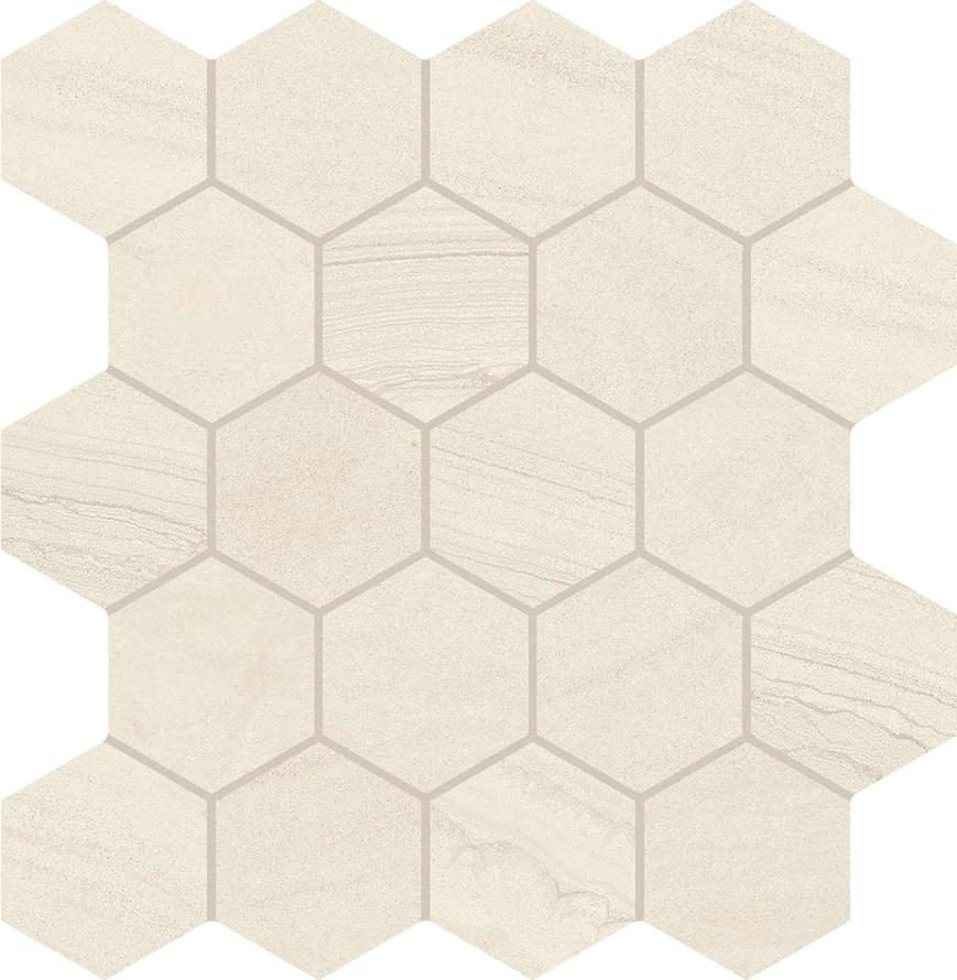 мозаика Varana Stone Mosaico Hexagon Cross Cut Beige Silktech 29.3x30