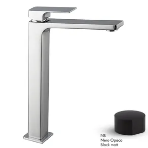 Смеситель для раковины FIMA Carlo Frattini однозахв. выс. излив 267 мм, д/к, черн.мат. F3381/HNS