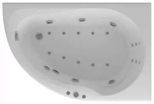 Ванна акриловая Акватек правая 150х100 гидромассаж плоская гамма бронза,пн управл,фр.пан.,карк