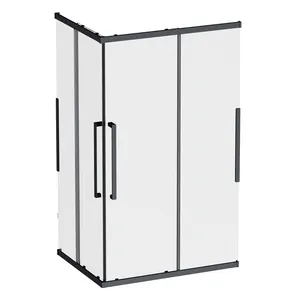 Душевое ограждение AM.PM Square Slide 878х1178х2000 черное/стекло прозрачное W84G-403-12090-BТ