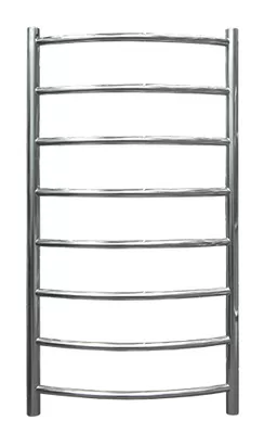 Полотенцесушитель Флагман "Лесенка" изогнутая 400х800 нерж. сталь, диагональное/нижнее подкл. D-1/