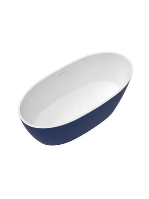 Ванна акриловая отдельностоящая toHit 1700х760х580, синий матовый, овальная, TH08-041703