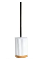 Ерш для унитаза RIDDER напольный, материал полирезин/бамбук, цвет: белый 2173401