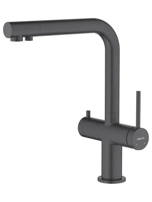 Смеситель для кухни Aquatek AQ1385MB однозахв., излив 285мм, с кан. д/фильтр. воды, чер. мат