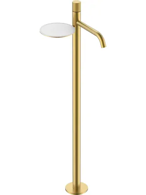 Смеситель Boheme 120-MG.4 для раковины, напольный, однозахватный, ручка spirale, золото мат