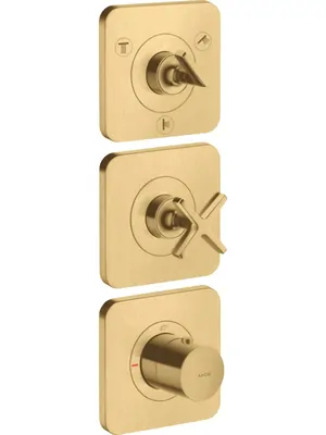 Смеситель Axor 36704250 набор внешних модулей, для 3 потребителей, матовое золото