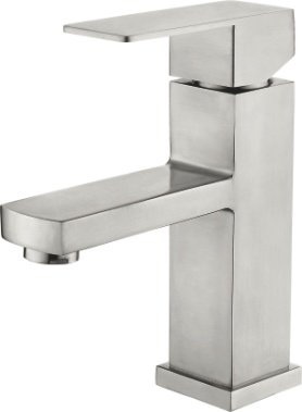 Смеситель Ledeme Н733 для раковины, фиксированный излив, однозахватный, нержавеющая сталь L71033