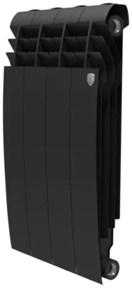 Радиатор биметаллический, 4 секции ROYAL THERMO Noir Sable ВШГ:574х320х87 684 Вт черный