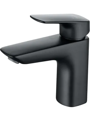 Смеситель для раковины Aquatek AQ1010MB однозахв., низкий излив 97мм, б/дон. клап., черный мат