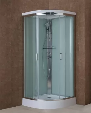 Душевая кабина BAND HOURS 90x90x216 прозр. стекло профиль хром низкий полукруглый поддон