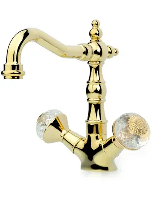 Смеситель Boheme 292-FL для раковины, на 1 отверстие, двухзахватный,золото