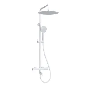 Душевая система WasserKRAFT A188.161.155.WM Thermo термостат для ванны, верхний и ручной душ, белый Soft-touch
