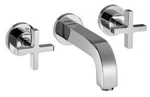 Смеситель Axor 39143000 для умывальника двухзахват.(крестовые)на 3отверстия, настенный,хром