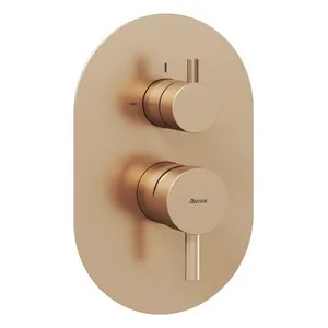 Смеситель Ravak X070362 для ванны/душа встраиваемый, внешняя часть, однозахватный, роз. зол