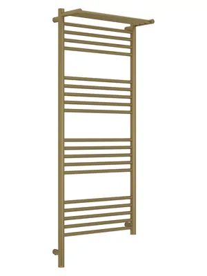 СУНЕРЖА с полкой Полотенцесушитель 1200х500 золотой шелк МЭМ левый 32-6006-1250