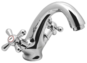 Смеситель для умывальника ESKO VN 26-2 двухзахватный, без д/к, низкий излив, хром