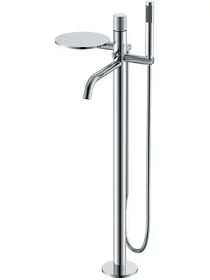 Смеситель Boheme 129-CRCR.4 для ванны/душа, напольный, однозахв, с ручным душем, хром