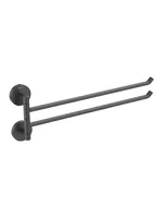 Полотенцедержатель Aquatek AQ4613MB двойной, латунь, цвет: черный матовый