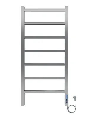 Полотенцесушитель электрический toHit 7 (400х900мм) 115Вт, нерж.сталь, кноп. панель, хром